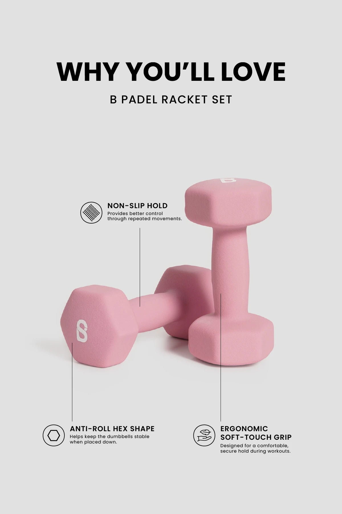 be active dumbbell in pink by buttonscarves feature overview
