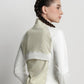 bimu define jacket in vanilla by buttonscarves back view