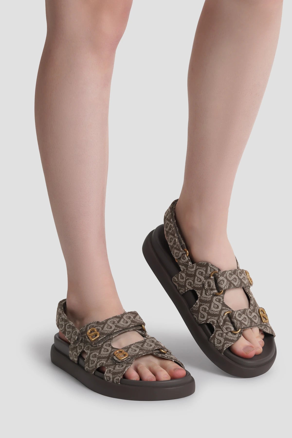 Bimu Double Strap Sandal - Brown