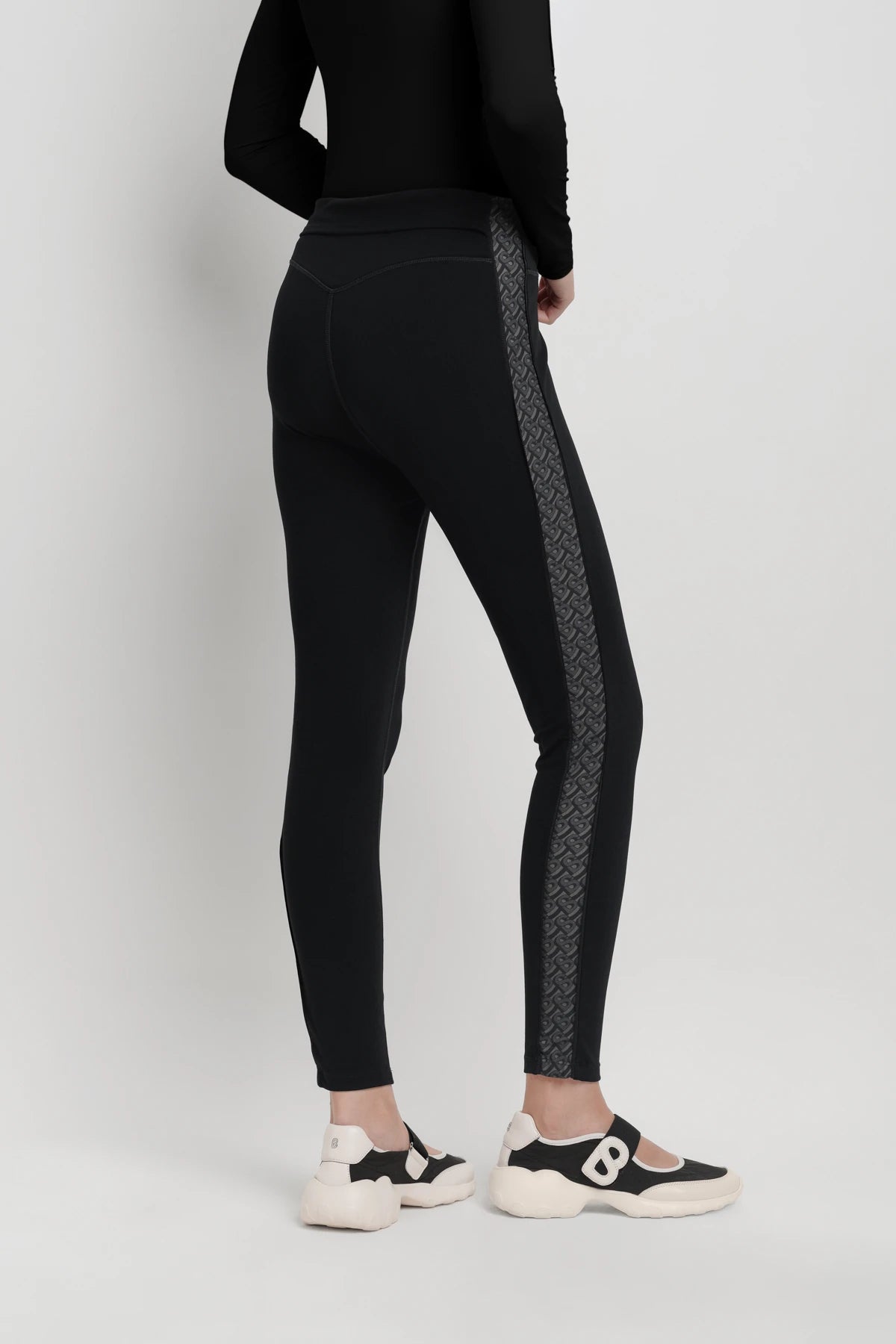 bimu legging in black by buttonscarves back view