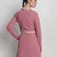 bimu polo dress in mauvewood by buttonscarves back view