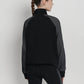 bimu shield jacket in black by buttonscarves back view