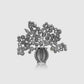 Bloomora Brooch - Hematite
