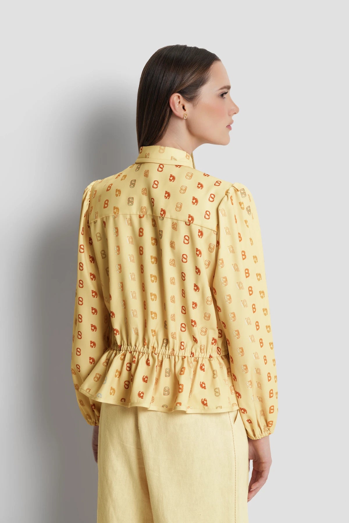 Nagita Peplum Shirt - Butter