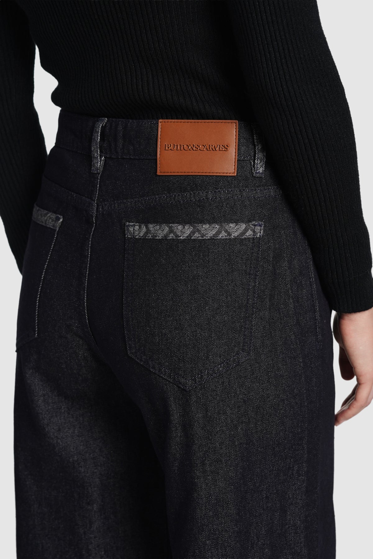 Claire Denim Pants - Black