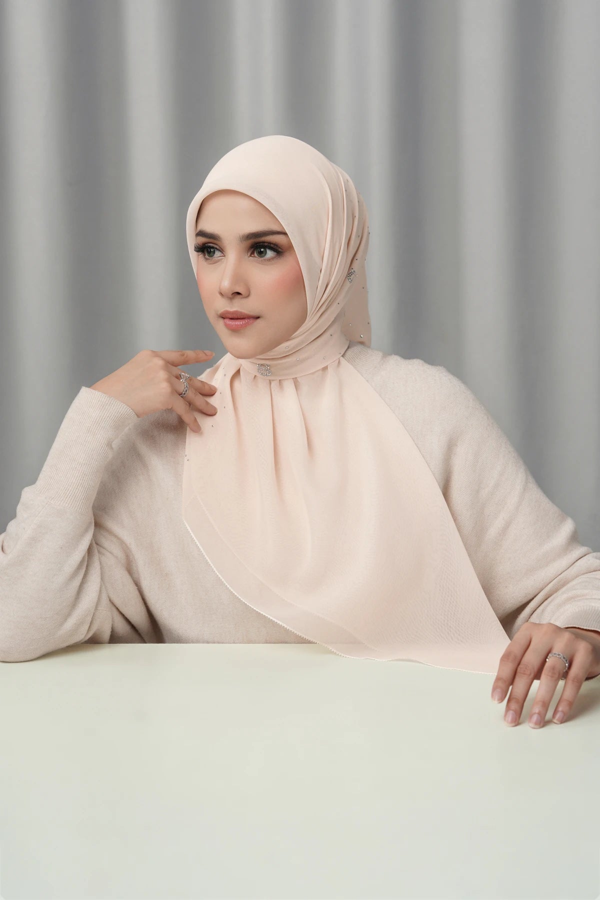 Everyday Glam Scarf - Cream