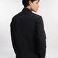 everyday men embroidery shirt in black by buttonscarves back view