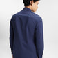 everyday men embroidery shirt in blue by buttonscarves back view