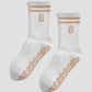grip socks medium in beige by buttonscarves with all sole silicone