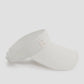 hailey visor hat in broken white by buttonscarves side view