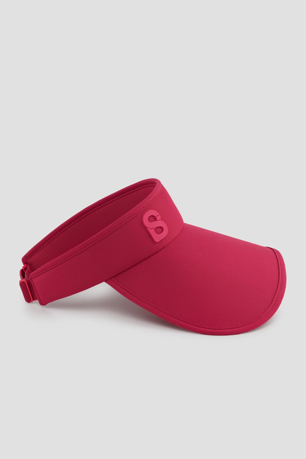 hailey visor hat in fuchsia by buttonscarves side view