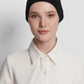cap inner in blck by buttonscarves front view