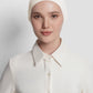 cap inner in egret by buttonscarves front view
