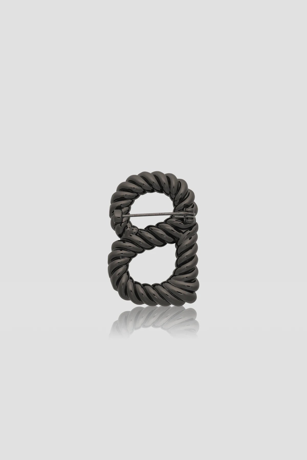 Interlock Brooch - Hematite