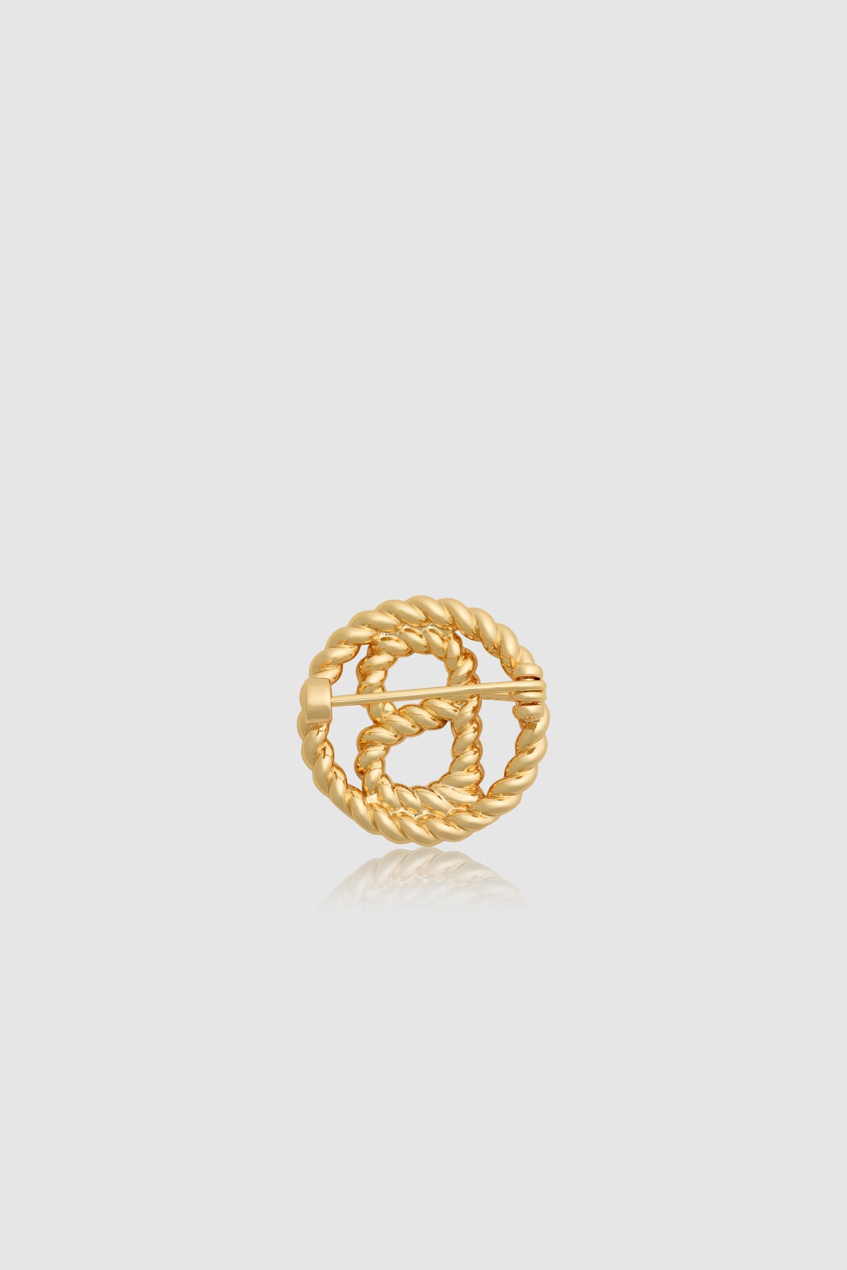 Interlock Pin Brooch - Gold