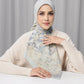 istanbul printed square scarf in dove by buttonscarves front view