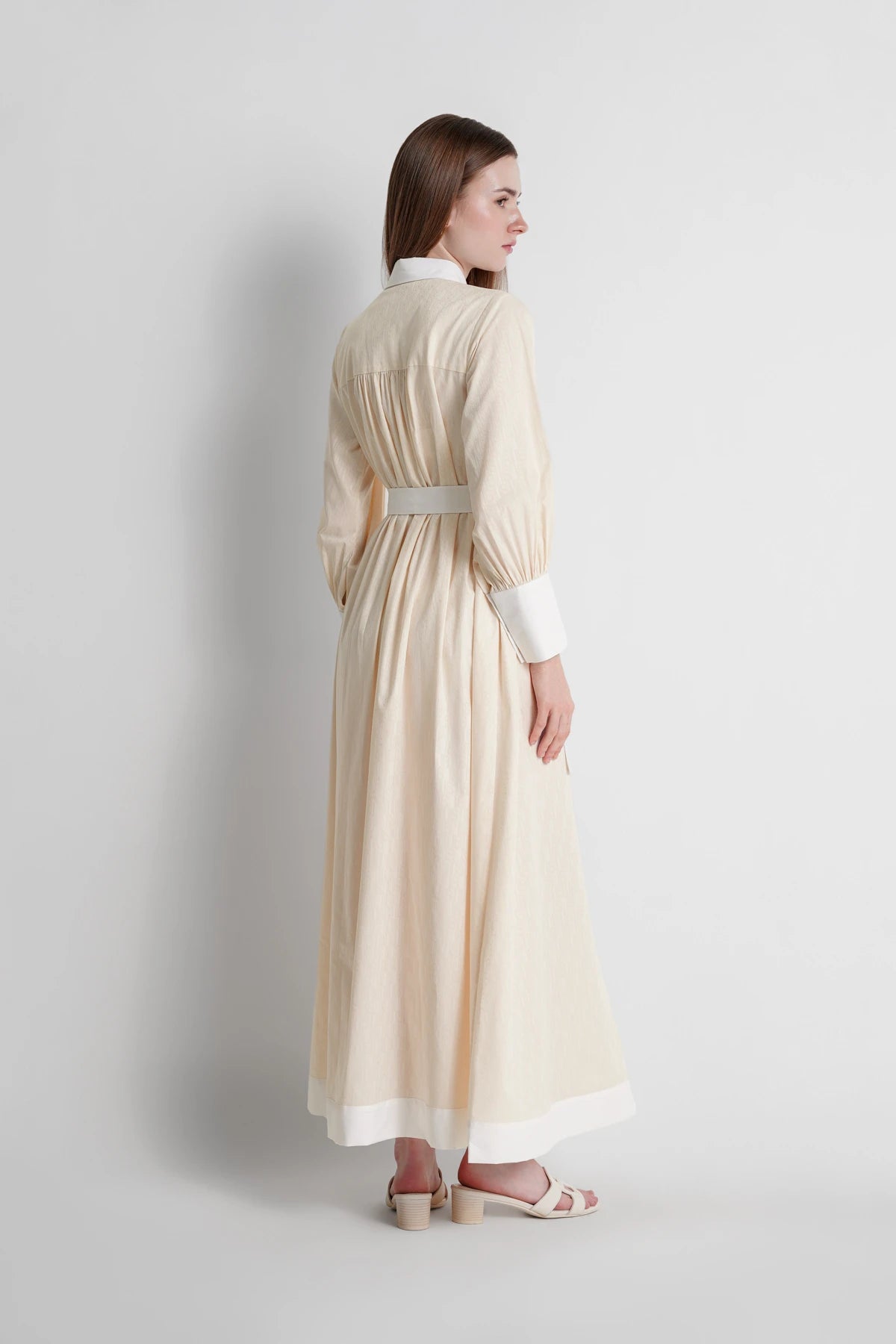 Leena Cotton Shirt Dress - Ivory