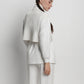 liora drawstring jacket in white by buttonscarves back view