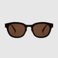 luca sunglasses in coffee by buttonscarves front view