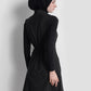 mona signature swimsuit in black by buttonscarves back view
