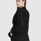 Monogram Lace Puff Shirt - Black