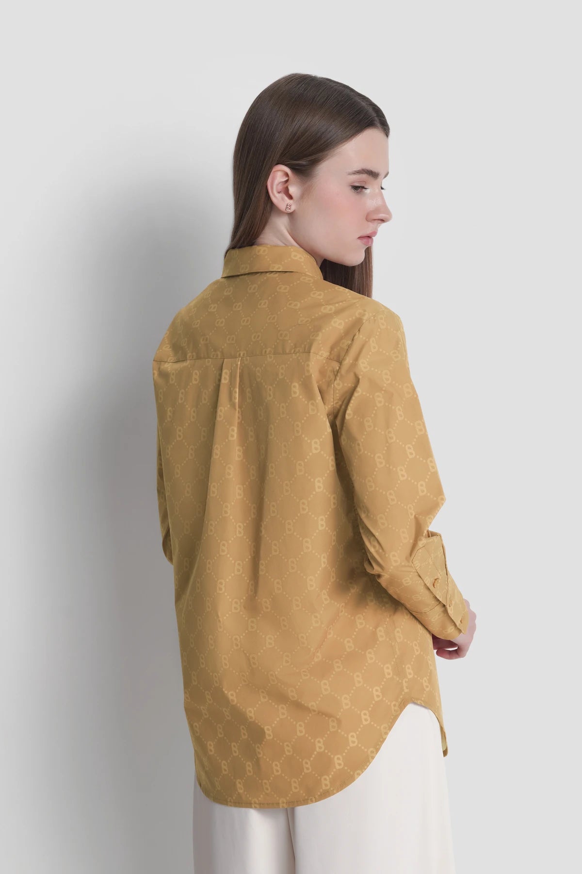 Nolla Monogram Shirt - Brown