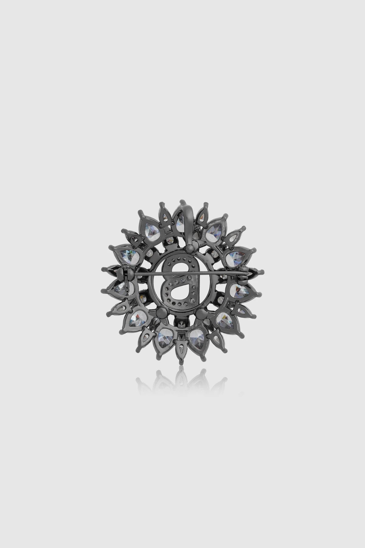 Raina Brooch - Hematite