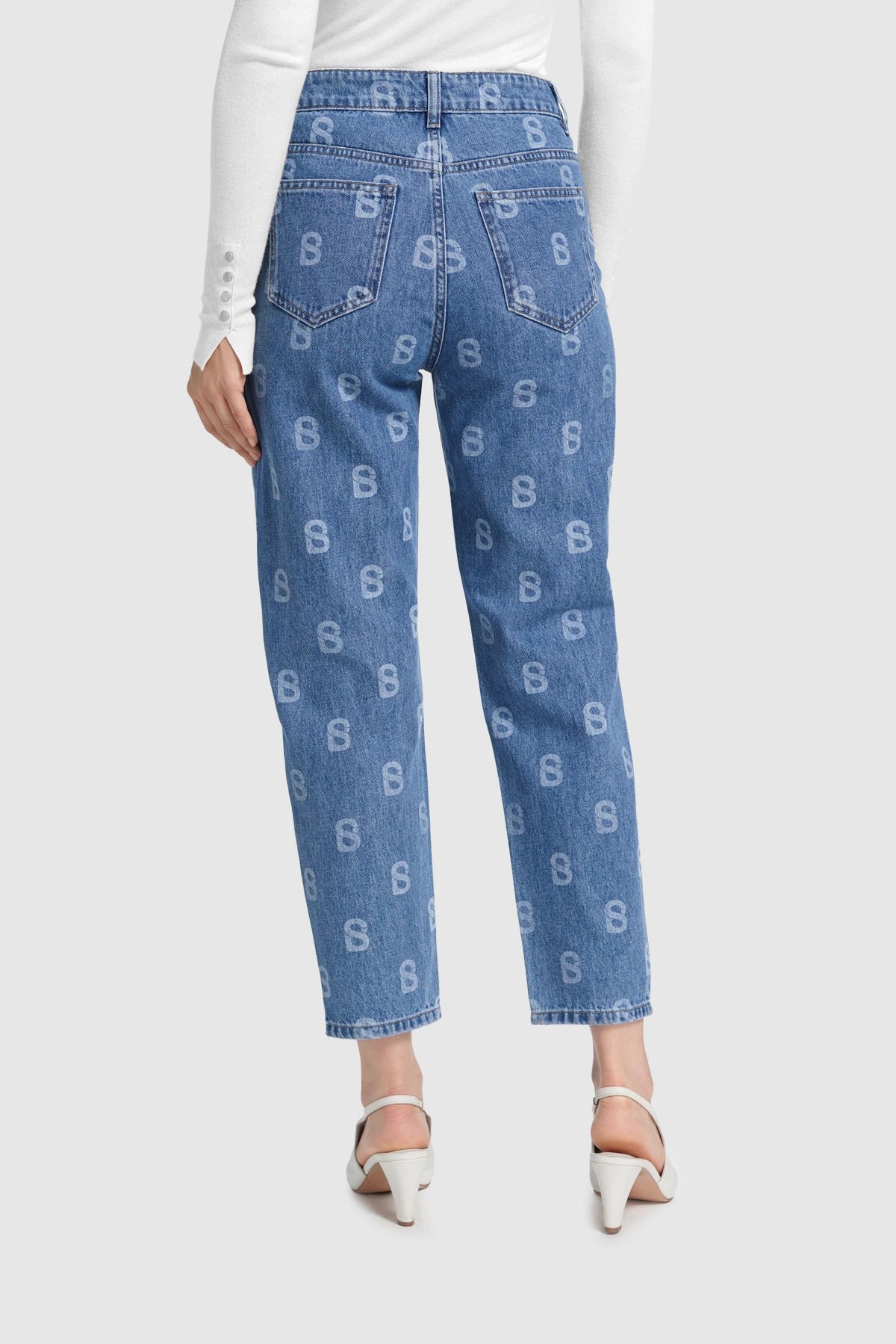 Rhea Denim Pants - Navy