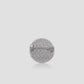 round pin brooch 03 in black silver by buttonscarves back view