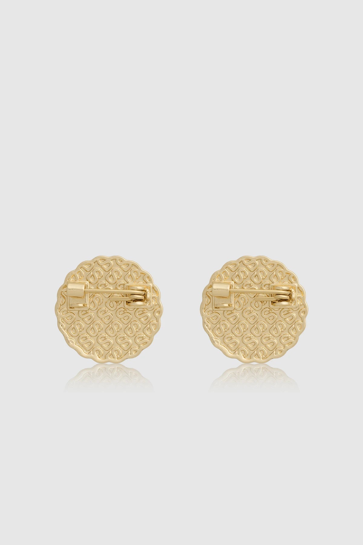 Round Pin Brooch Package 07 - Gold Black