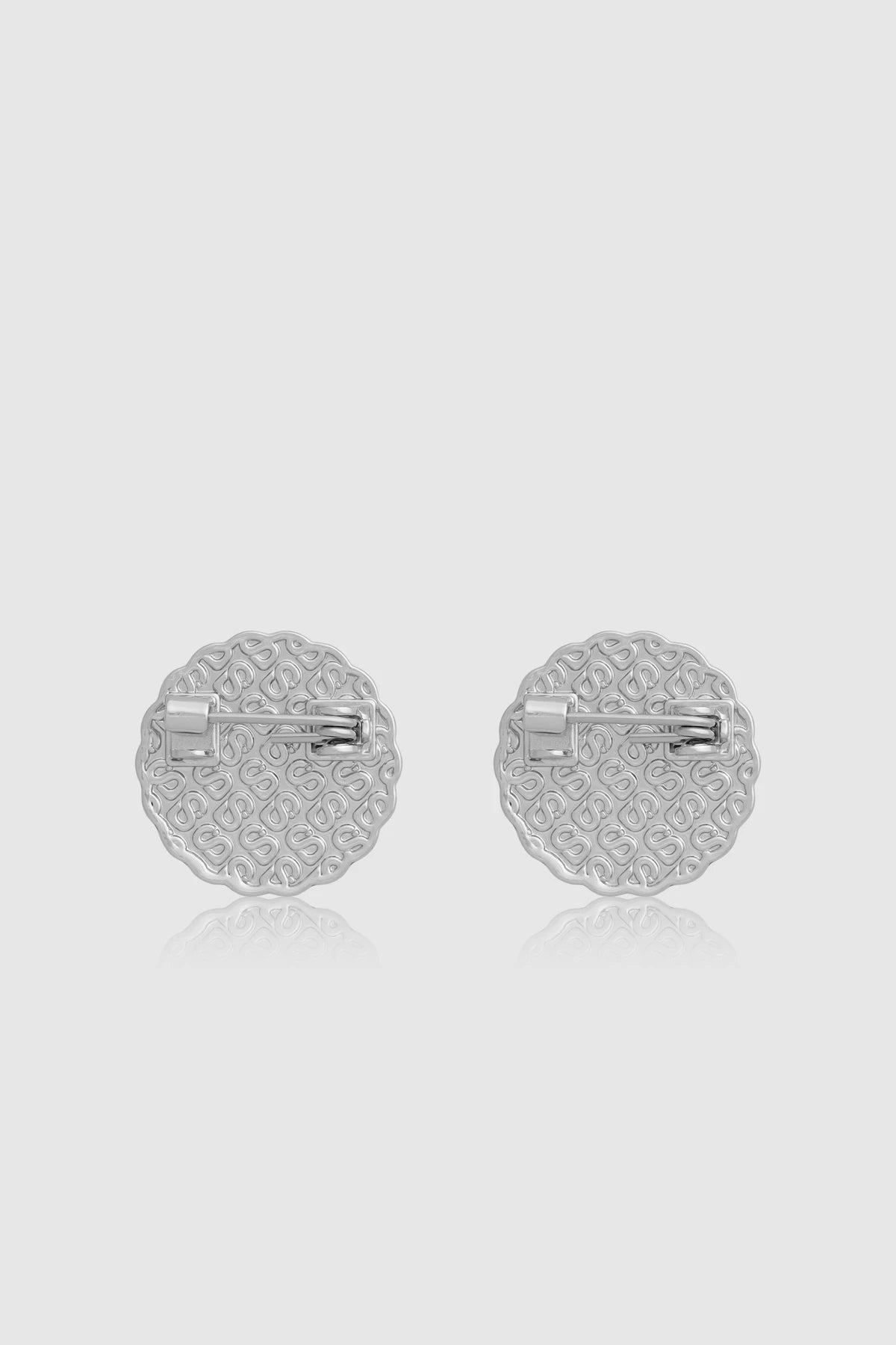 Round Pin Brooch Package 07 - Silver White