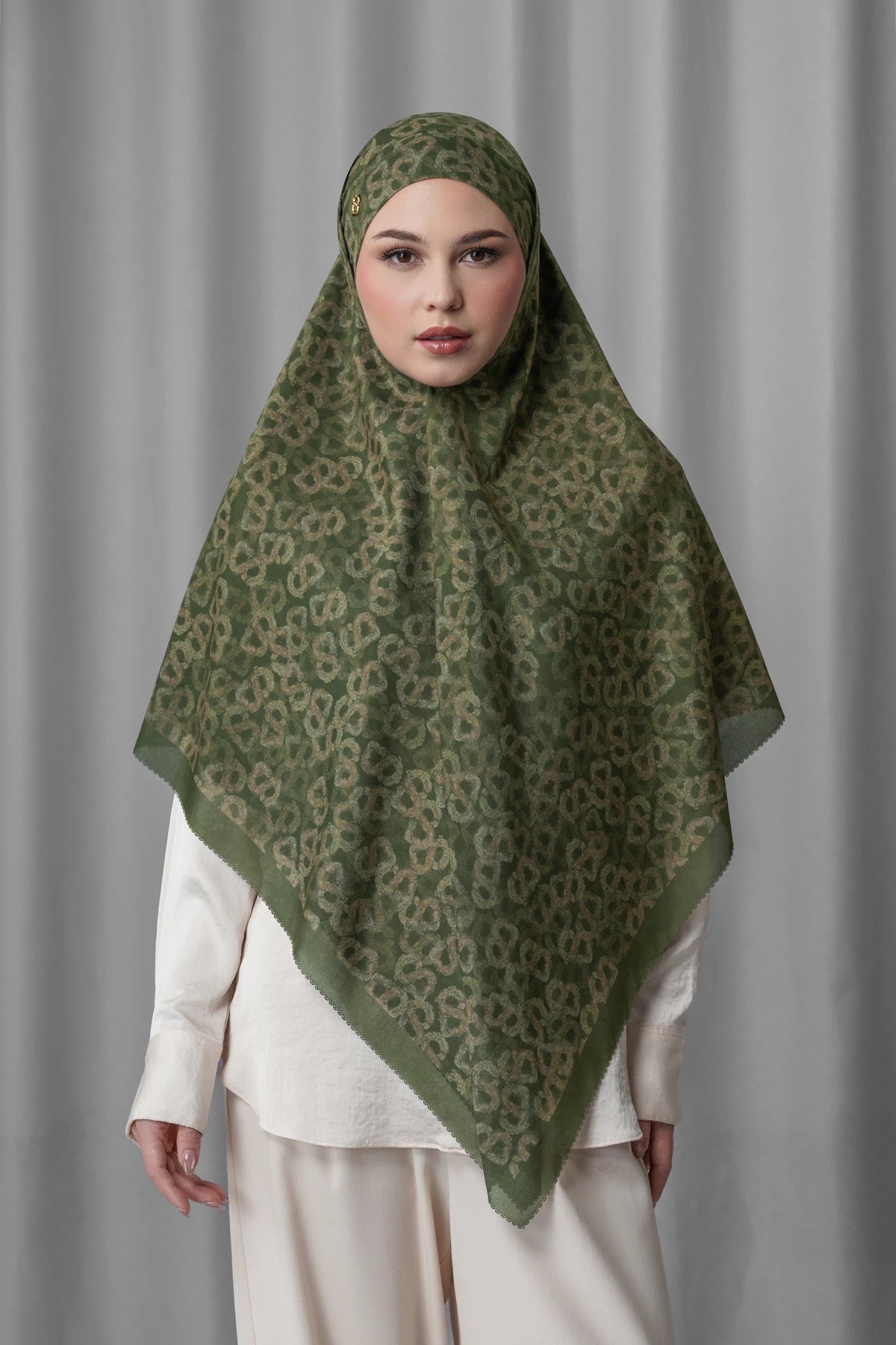Samla de Fleur Tie Back Square - Deep Olive