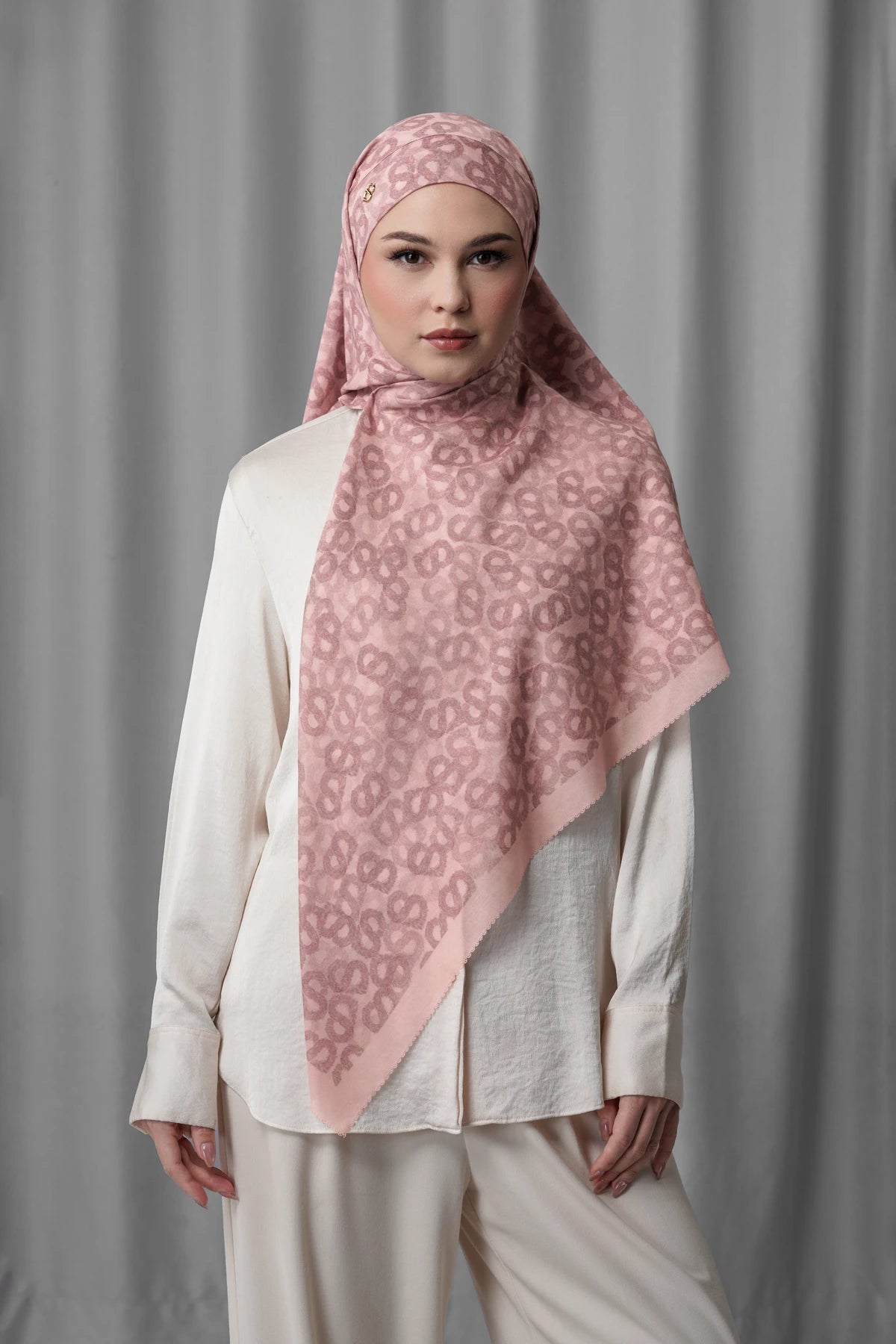 Samla de Fleur Tie Back Square - Mellow Rose