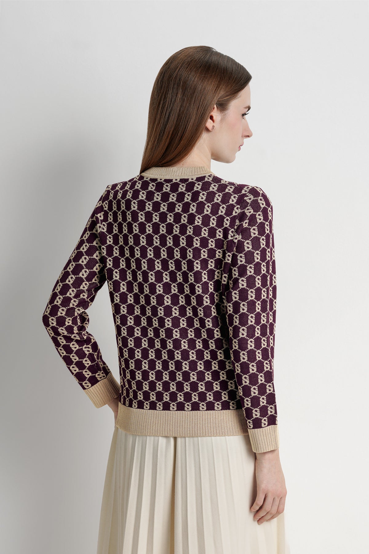 Signature Monogram Sweatshirt - Dark Plum