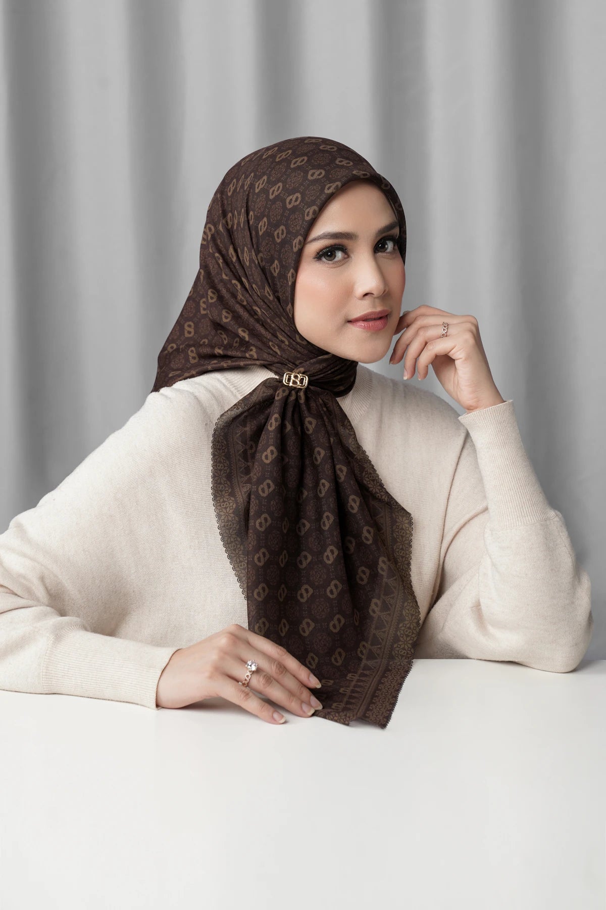 Songket Square - Mahogany
