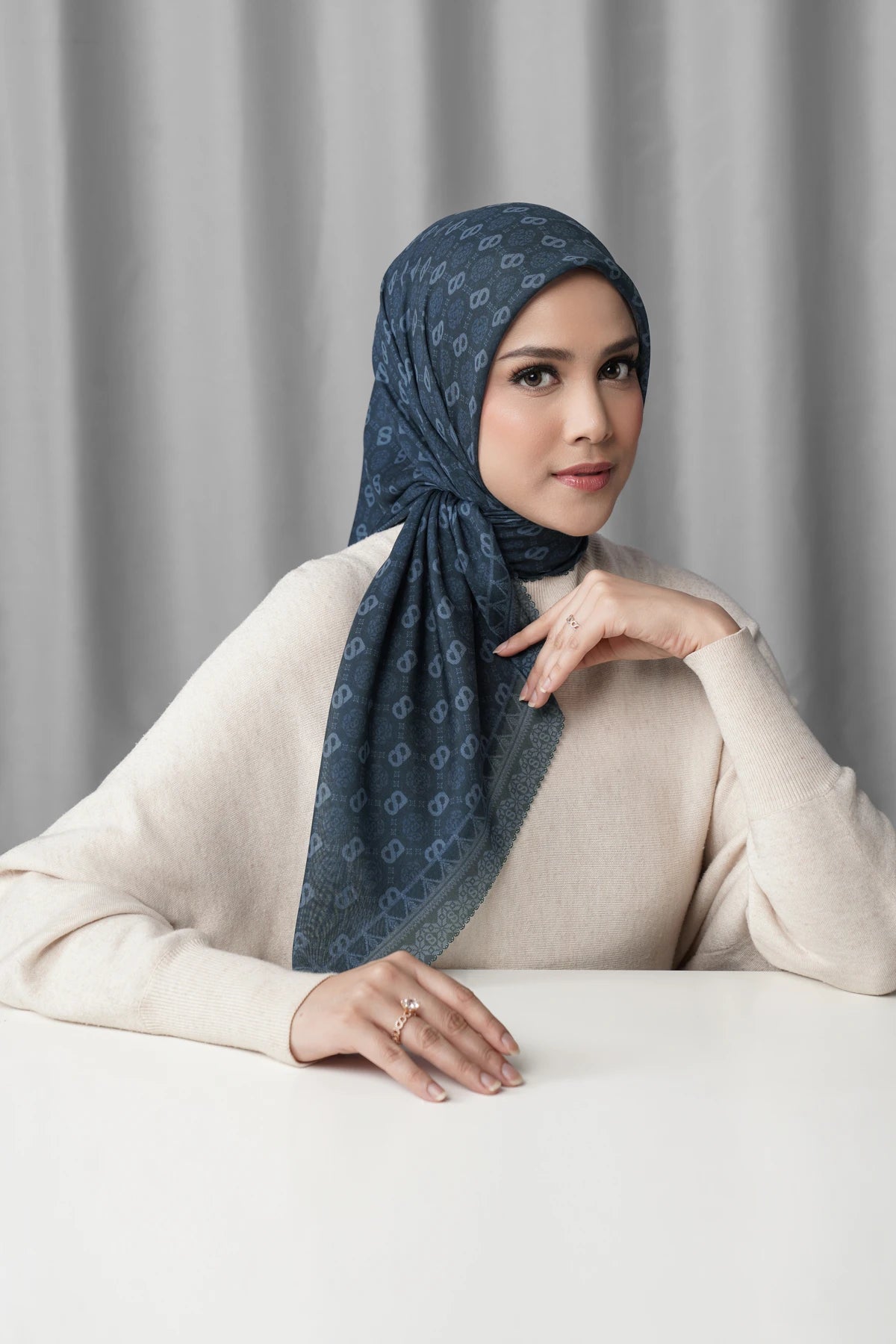 Songket Square - Maritime Blue