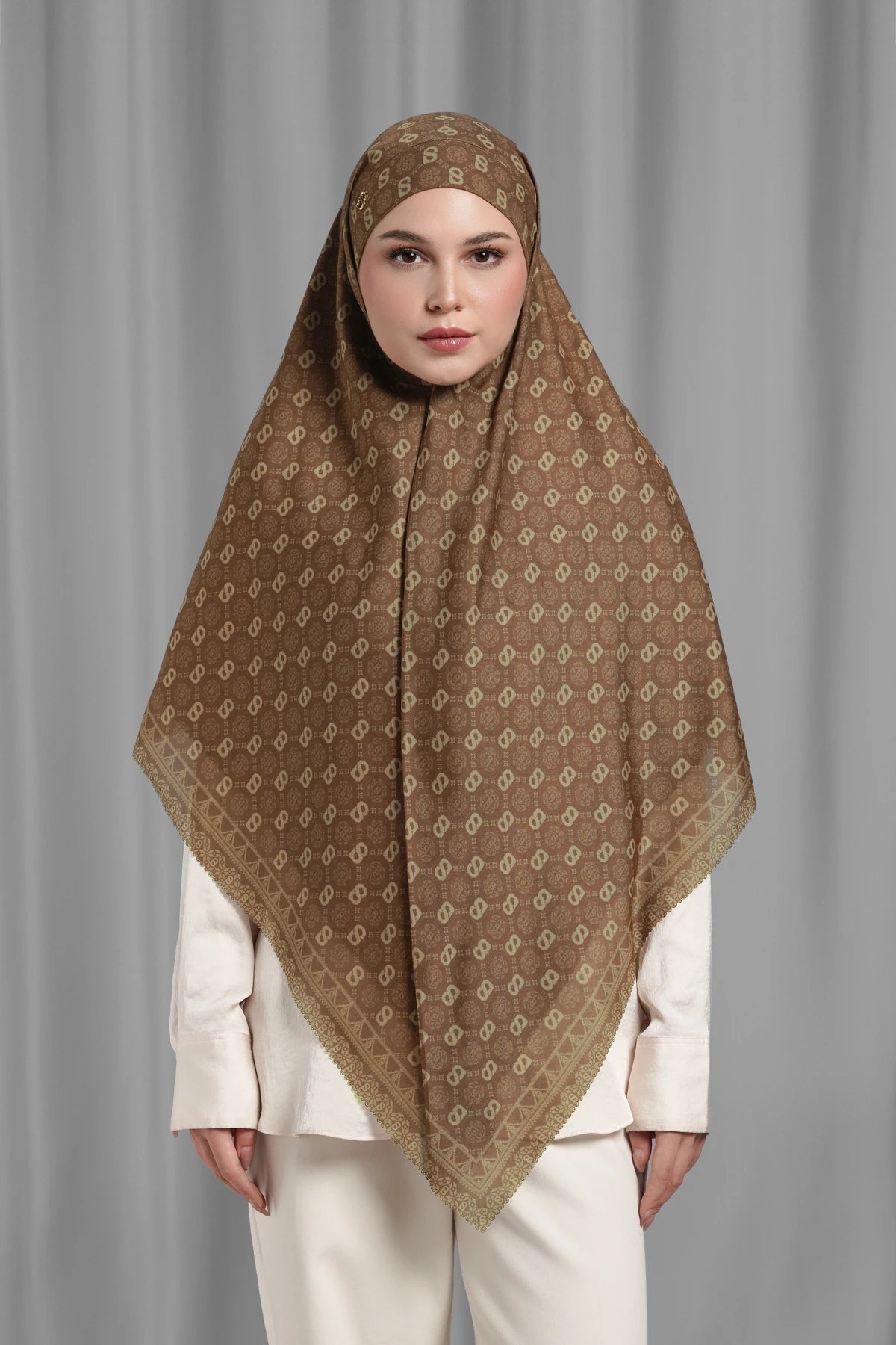 Songket Tie Back Square - Cinnamon