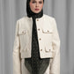 Songket Tie Back Square - Coal