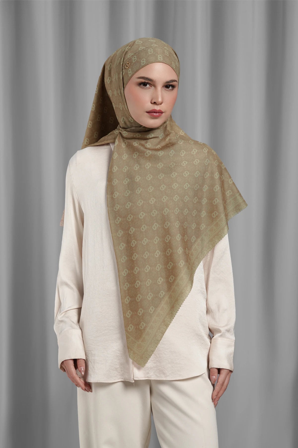 Songket Tie Back Square - Ginger