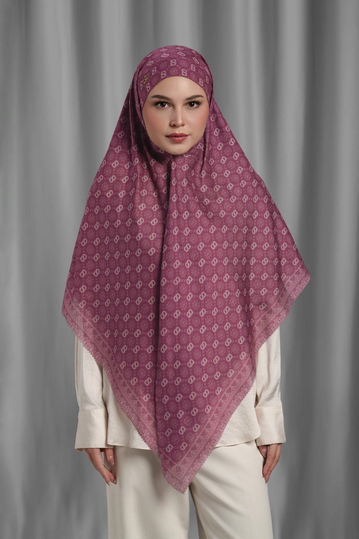 Songket Tie Back Square - Orchid
