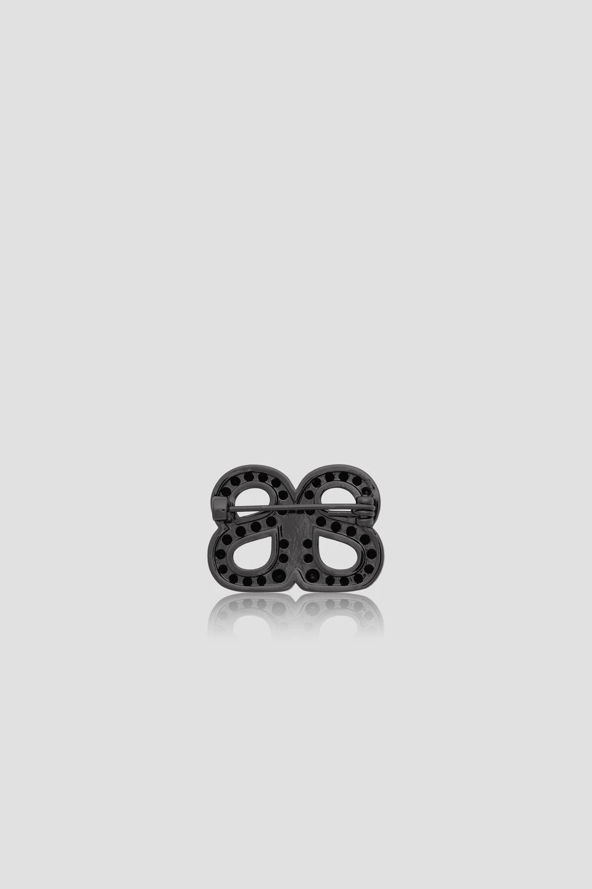 Twin Crystal Petite Brooch - Hematite