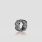 Twin Crystal Ring Brooch - Silver