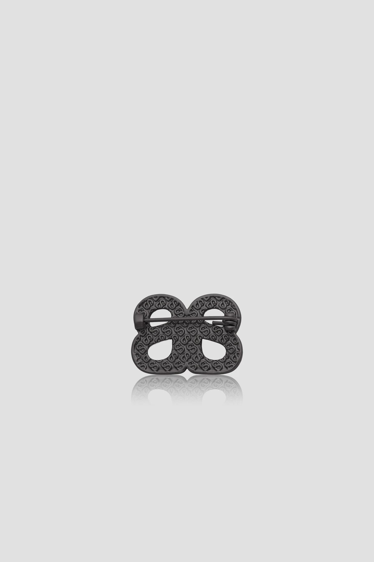 Twin Petite Brooch - Hematite