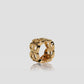Twin Ring Brooch - Gold