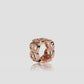 Twin Ring Brooch - Rose Gold