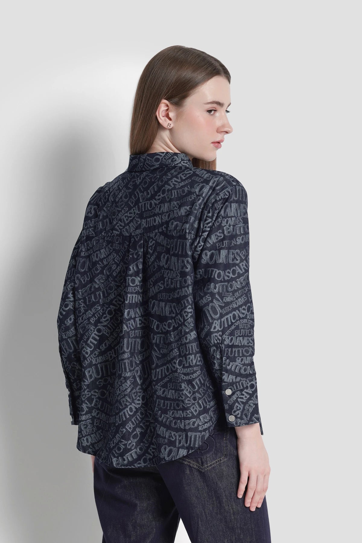 Waves Monogram Basic Shirt - Blue