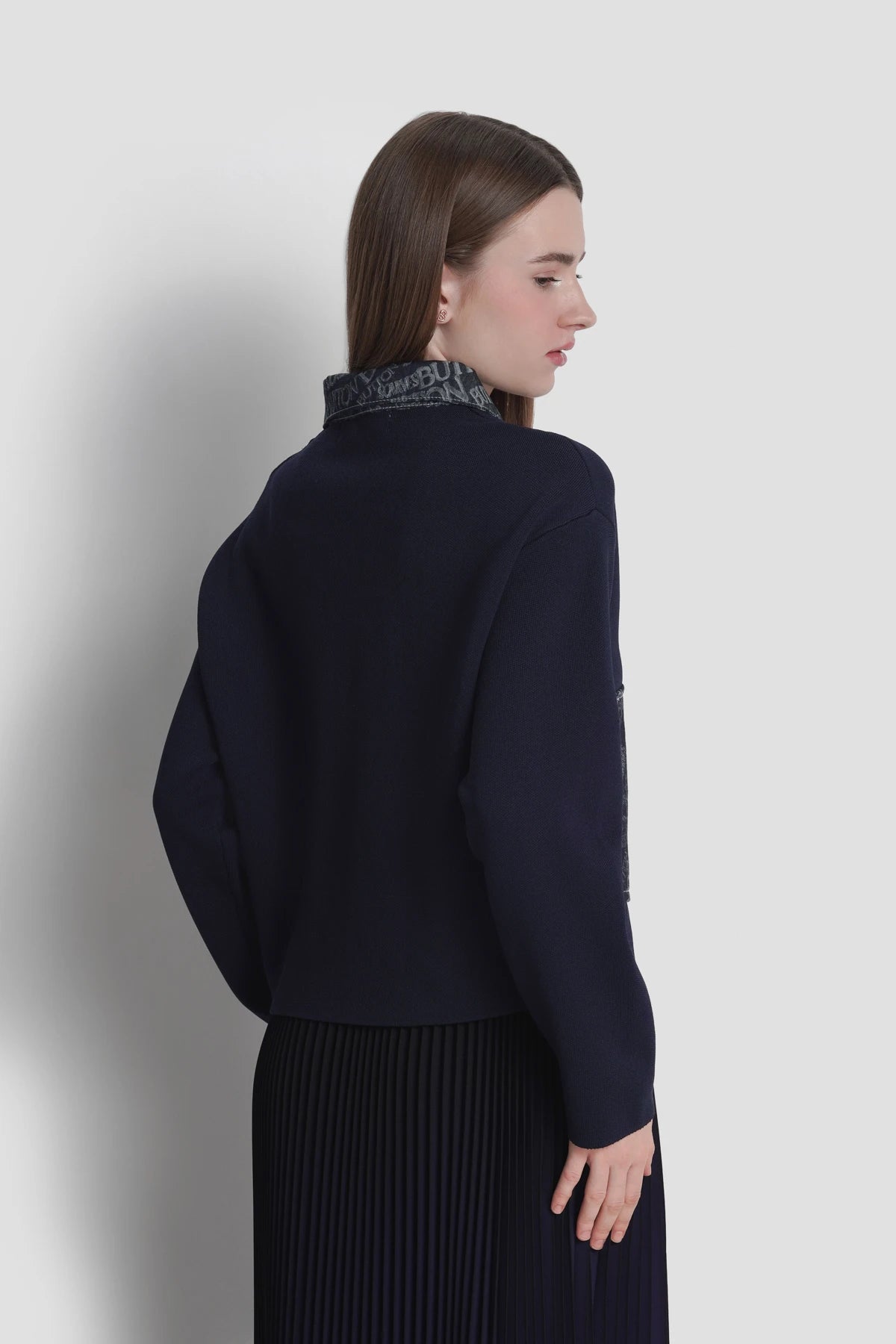 Waves Monogram Knit - Blue