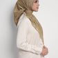 waves monogram printed square scarf in prairie sand by buttonscarves side view