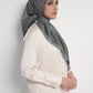 waves monogram printed square scarf in stormy by buttonscarves side view