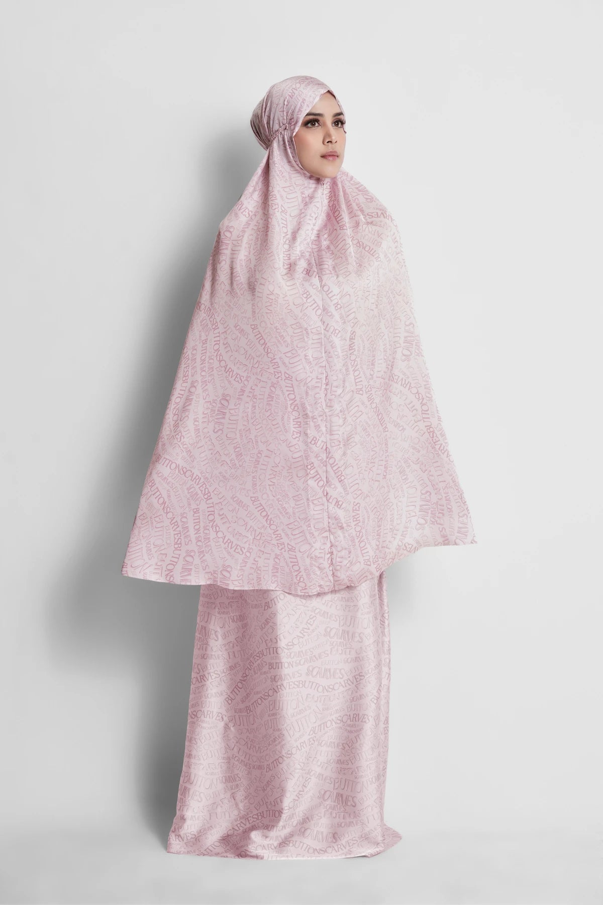 Waves Monogram Prayer Robe - Pearl Blush